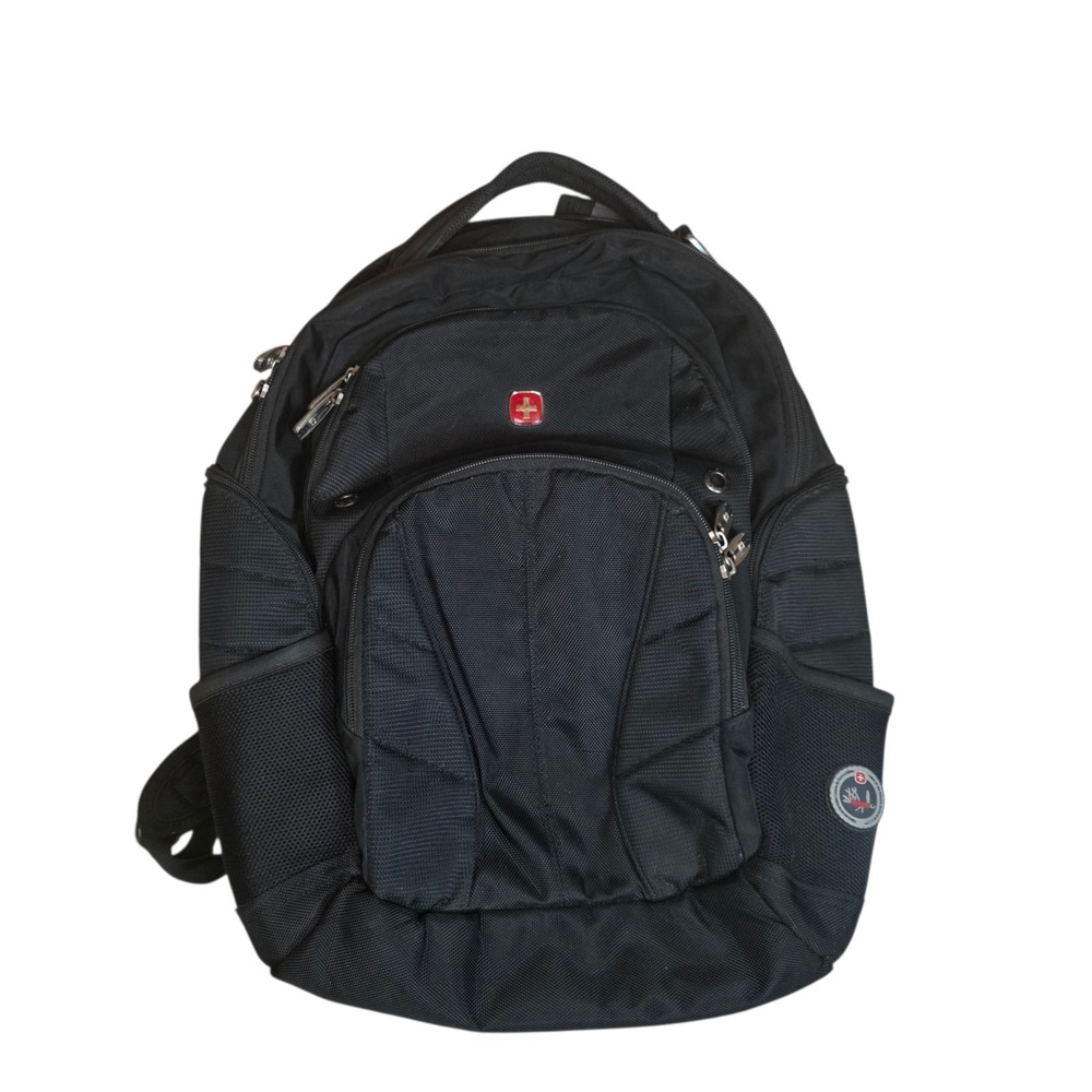 SwissGear Wenger Airflow Laptop Backpack Black 17" Padded Travel BagWork Bag